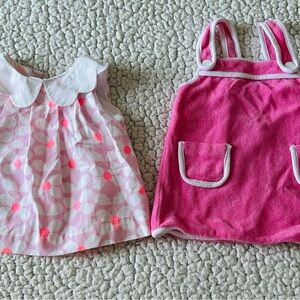 Jacadi Pink and White Kids Bib Set